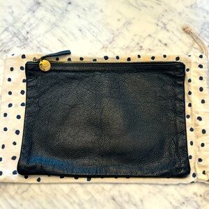 Clare V - Black Leather Pouch/Clutch